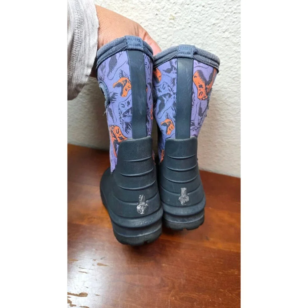 Bogs Kids Insulated Waterproof‎ Dinosaur Print Neoprene/ Rubber Boots Size 11